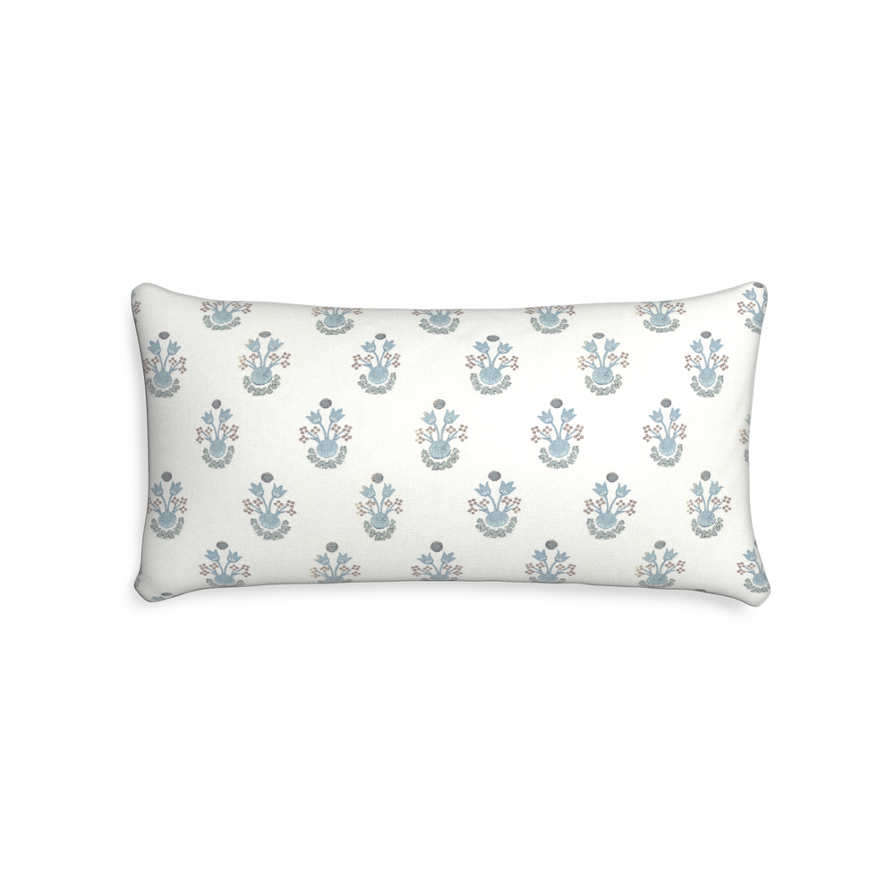 Midi-lumbar lucie cornflower custom pillow with n on white background