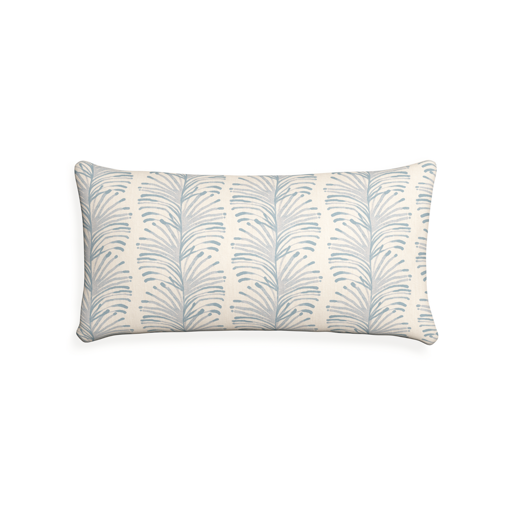 Midi-lumbar emma sky custom sky blue botanical stripepillow with n on white background