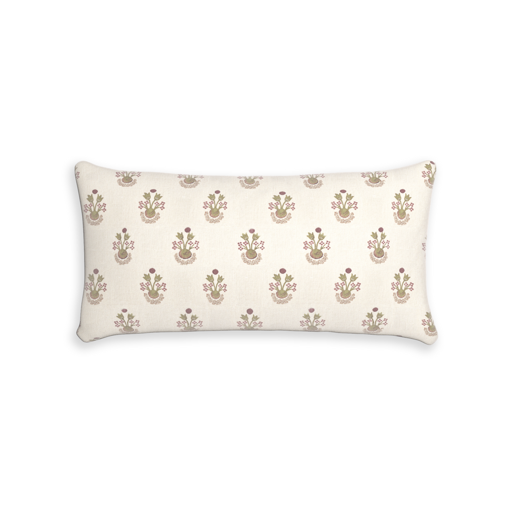 Midi-lumbar lucie clay custom pillow with n on white background