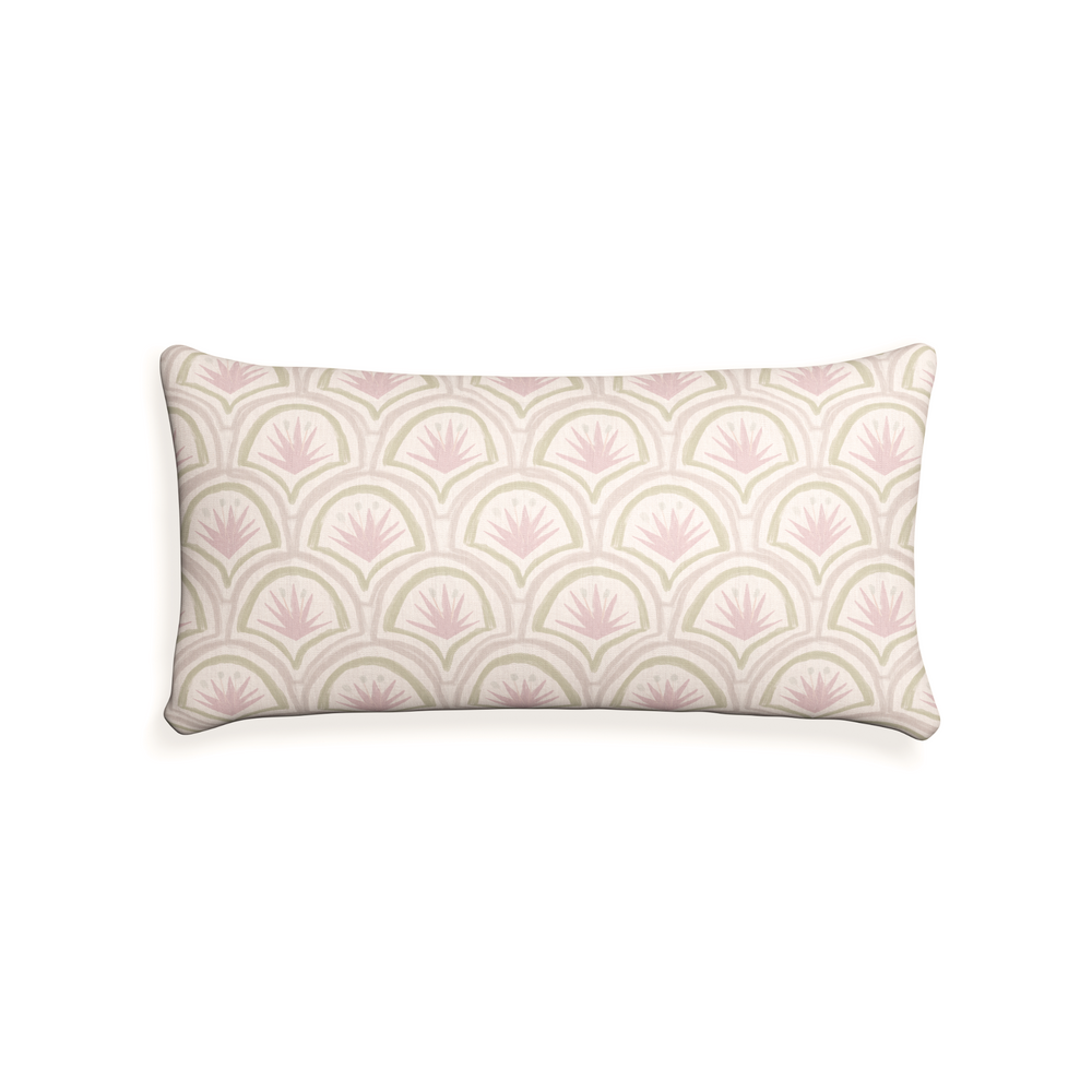 Midi-lumbar thatcher rose custom pink & green palmpillow with n on white background
