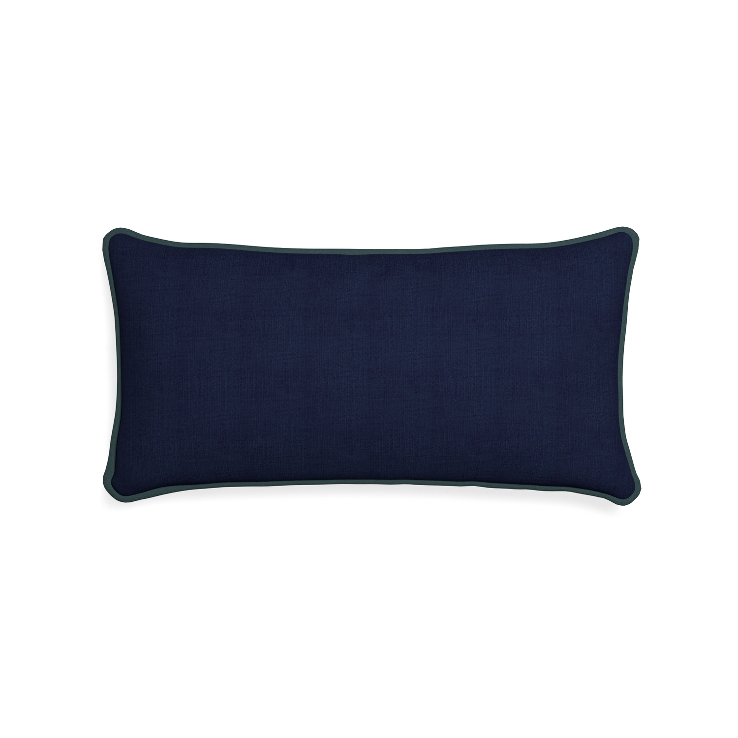 Midi-lumbar midnight custom navy bluepillow with p piping on white background