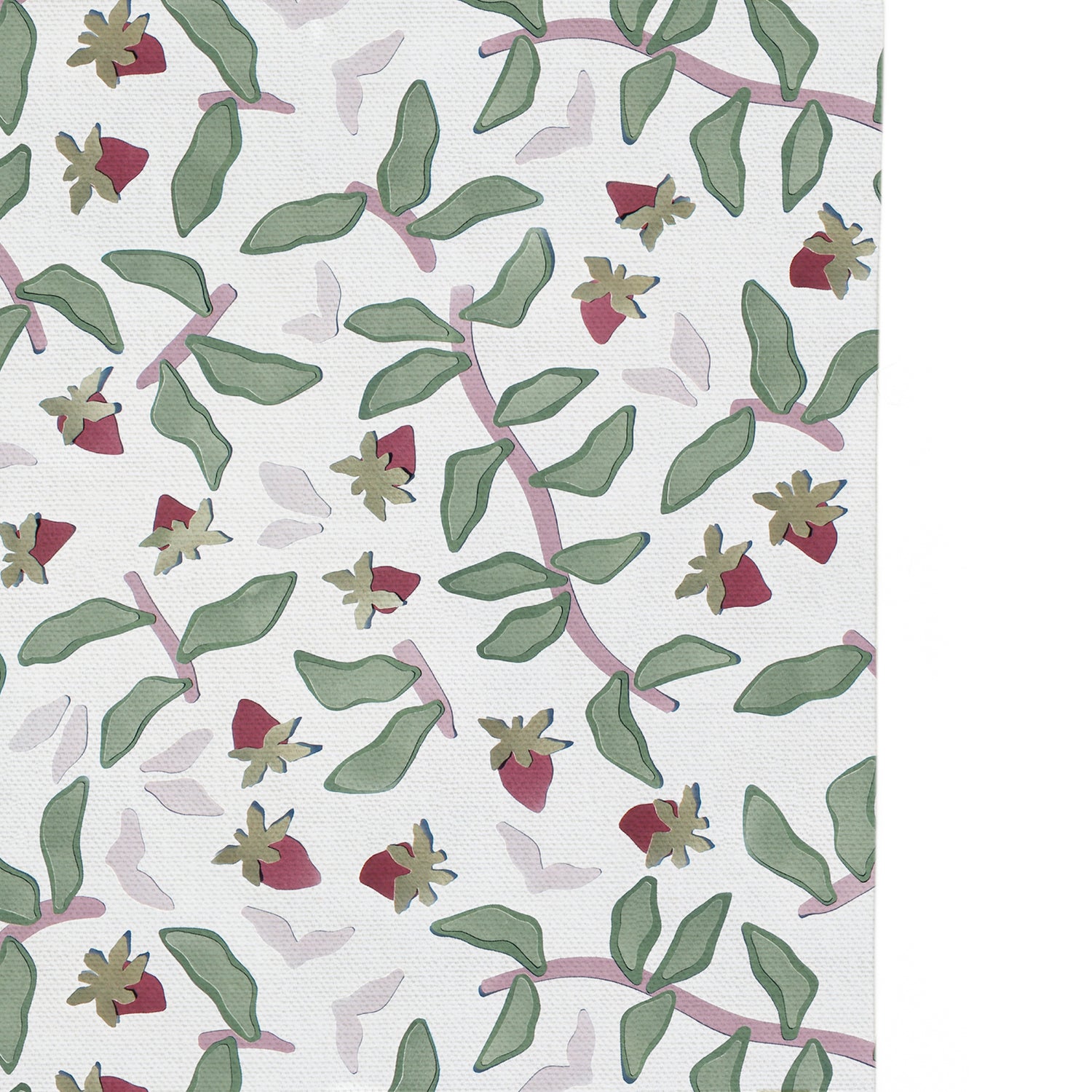 strawberry botanical pattern curtain 