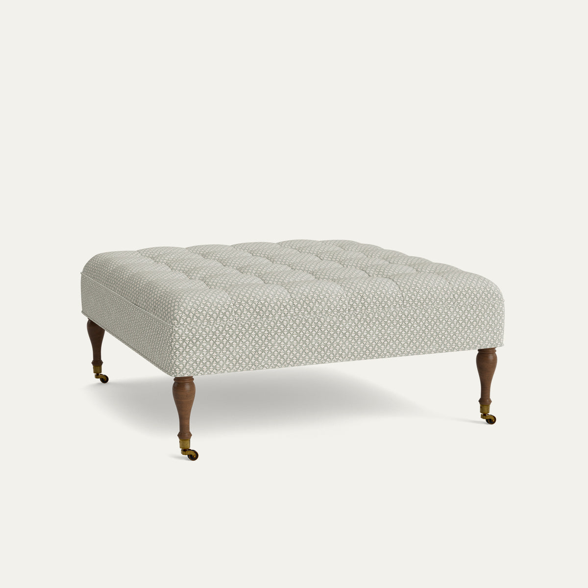 FEATURED: Shown in 44" Square / Tufted / Baluster Leg / Tobacco / Self Welt