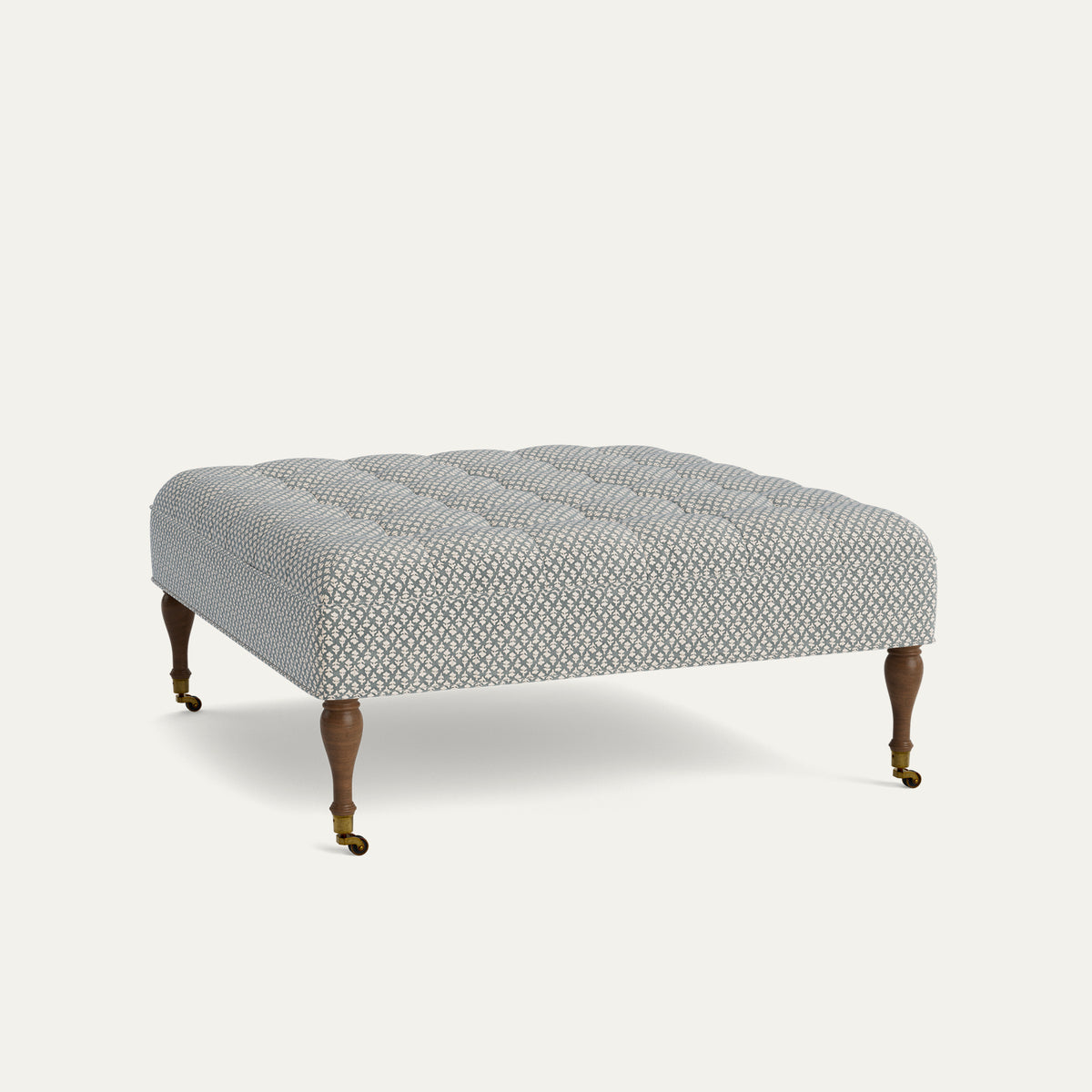 FEATURED: Shown in 44" Square / Tufted / Baluster Leg / Tobacco / Self Welt