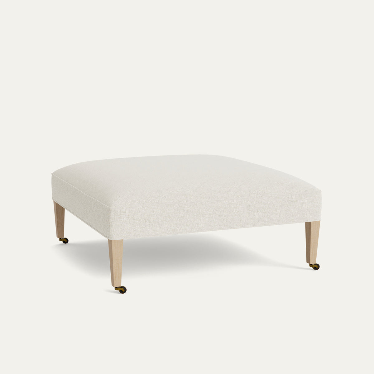 FEATURED: Shown in 44" Square / Flat / Tapered Leg / Almond / Self Welt