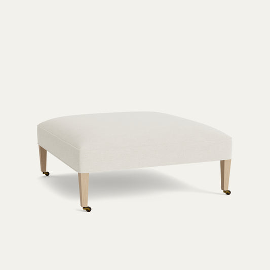 FEATURED: Shown in 44" Square / Flat / Tapered Leg / Almond / Self Welt