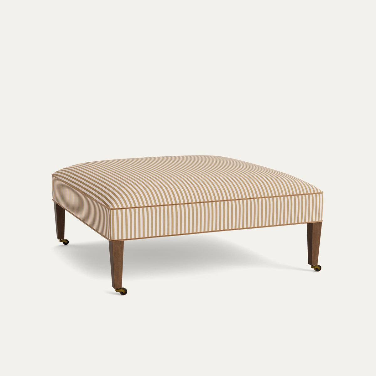 FEATURED: Shown in 44" Square / Flat / Tapered Leg / Tobacco / Honey Velvet Welt