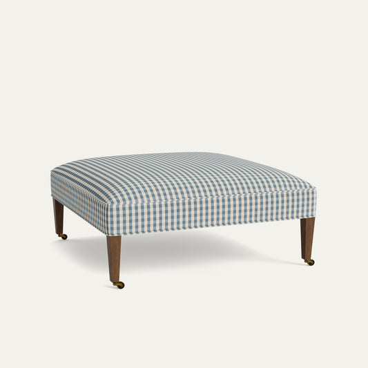 FEATURED: Shown in 44" Square / Flat / Tapered Leg / Tobacco / Self Welt