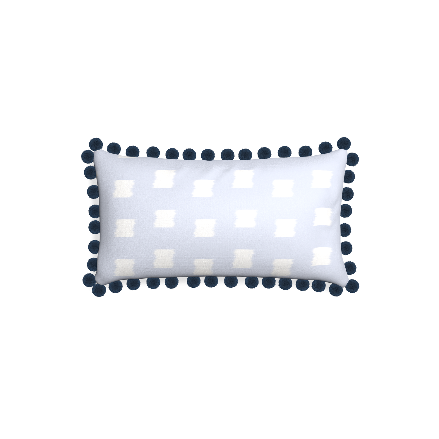 Petite-lumbar denton custom sky blue patternpillow with c on white background