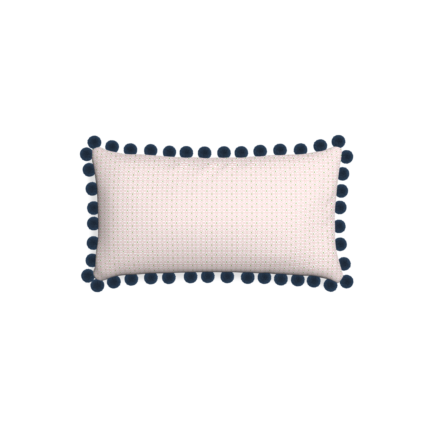 Petite-lumbar loomi pink custom pink geometricpillow with c on white background