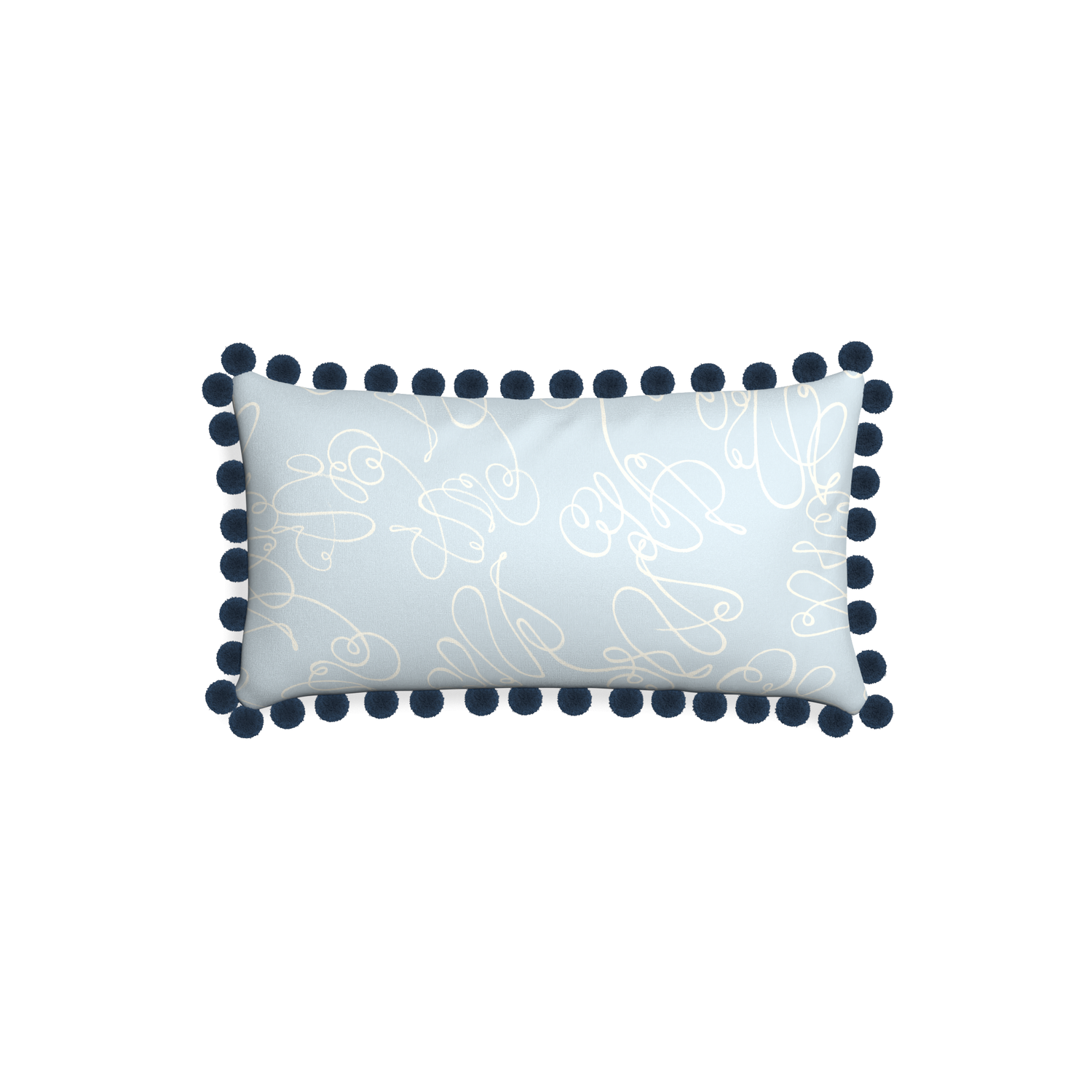 Petite-lumbar mirabella custom powder blue abstractpillow with c on white background