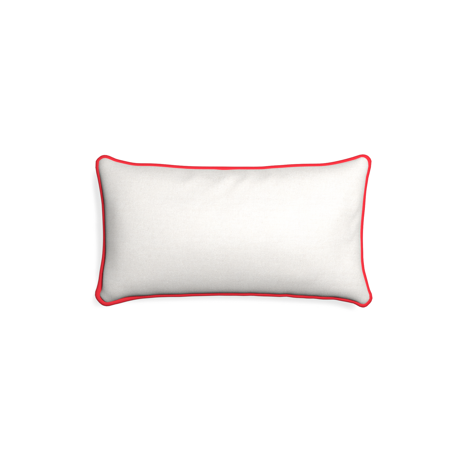 Petite-lumbar flour custom natural whitepillow with cherry piping on white background
