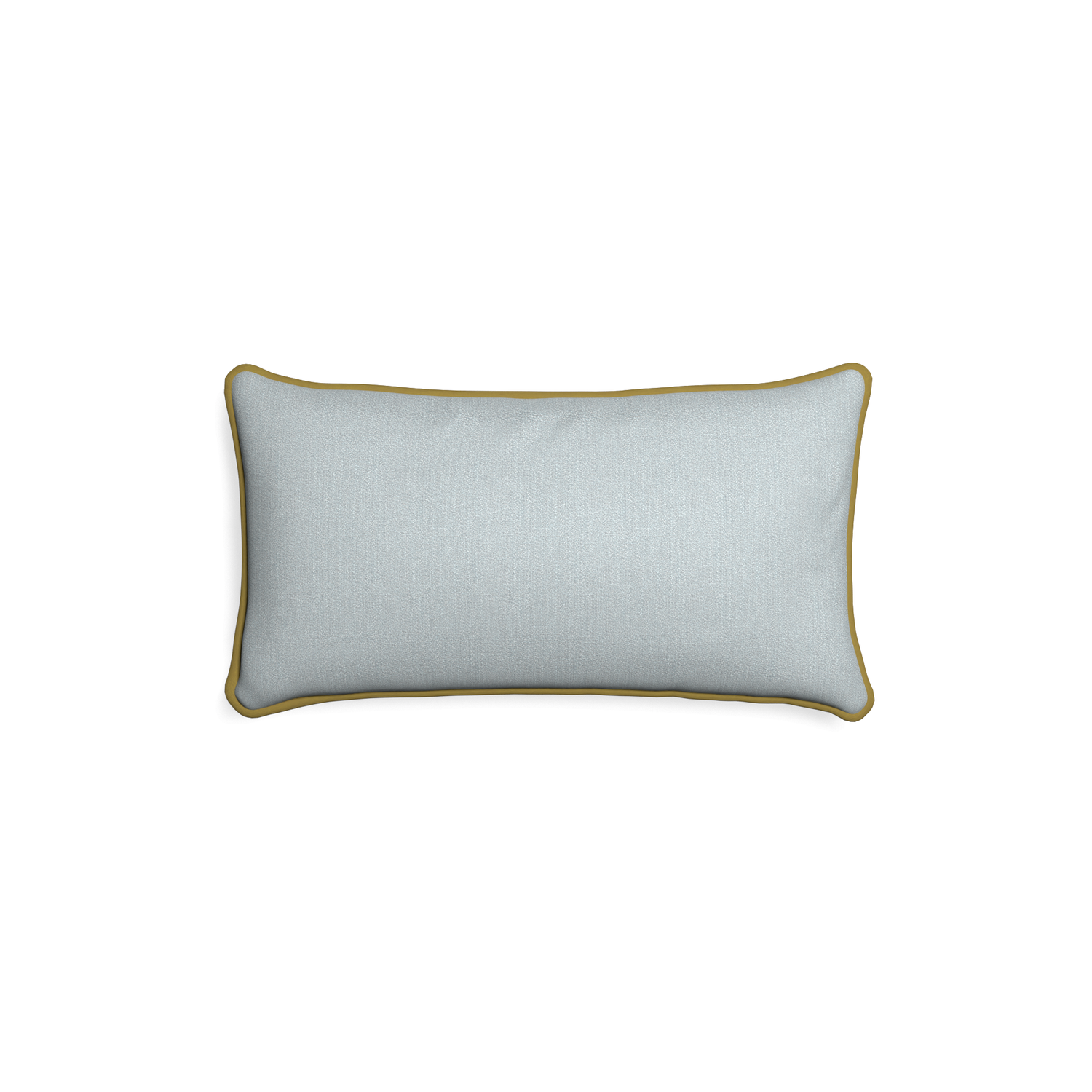 Petite-lumbar sea custom grey bluepillow with c piping on white background