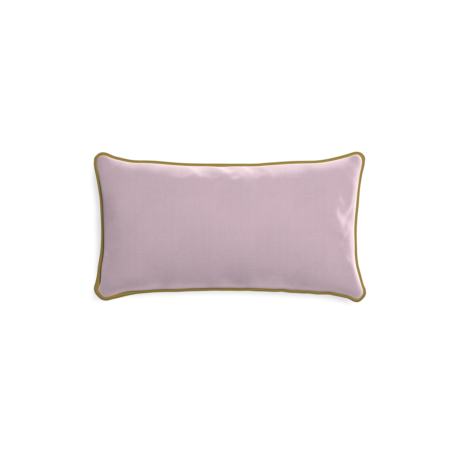 Petite-lumbar lilac velvet custom lilacpillow with c piping on white background