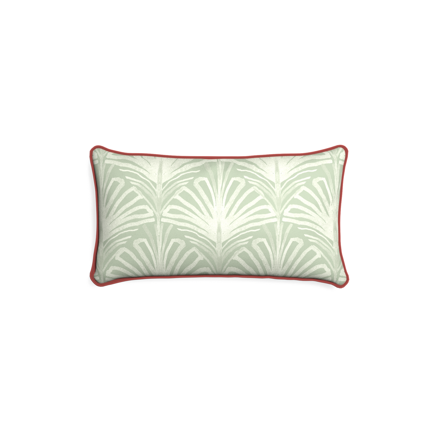Petite-lumbar suzy sage custom sage green palmpillow with c piping on white background