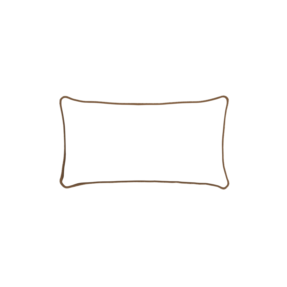 Petite-lumbar beatrice custom embroidered wavepillow with h piping on white background