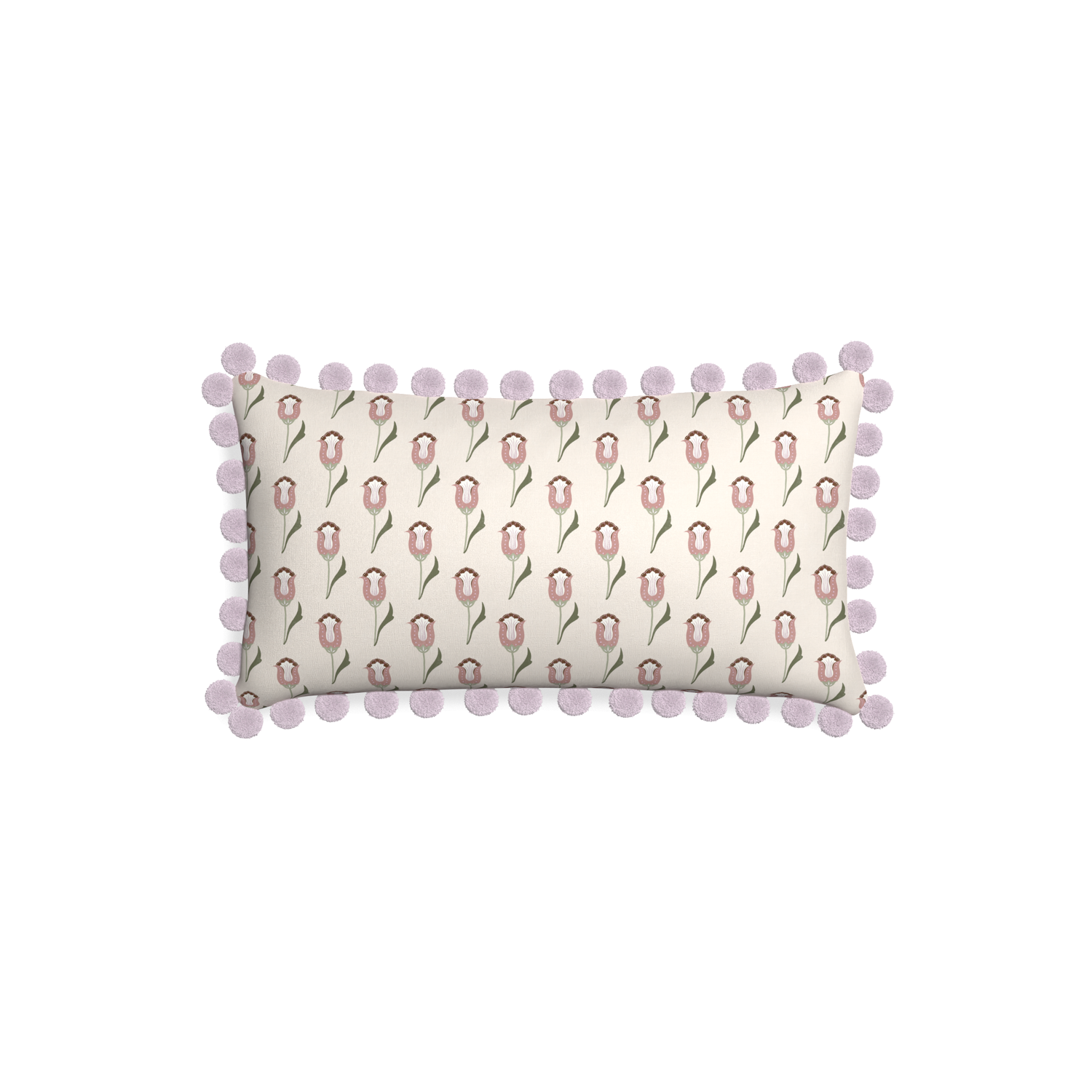 Petite-lumbar annabelle orchid custom pink tulippillow with l on white background