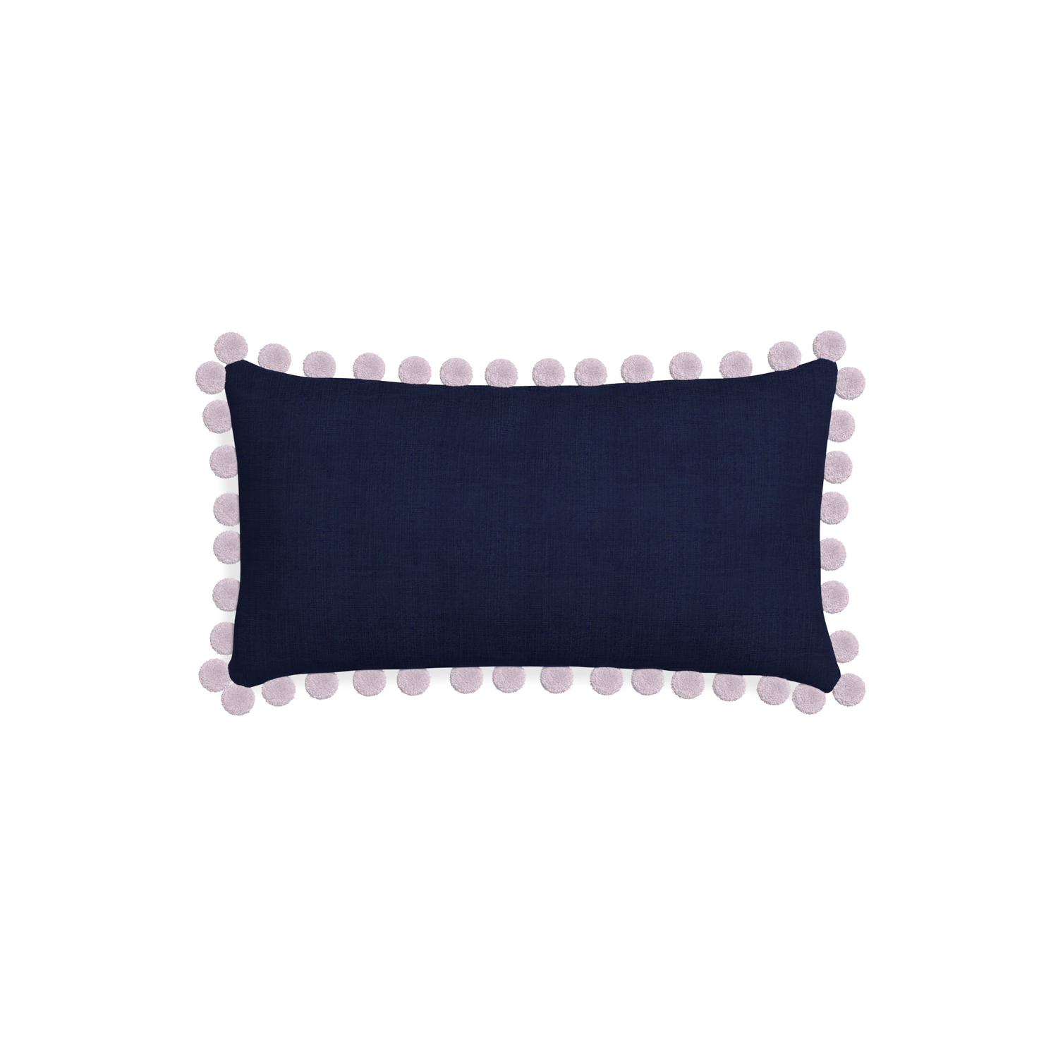 Petite-lumbar midnight custom navy bluepillow with l on white background