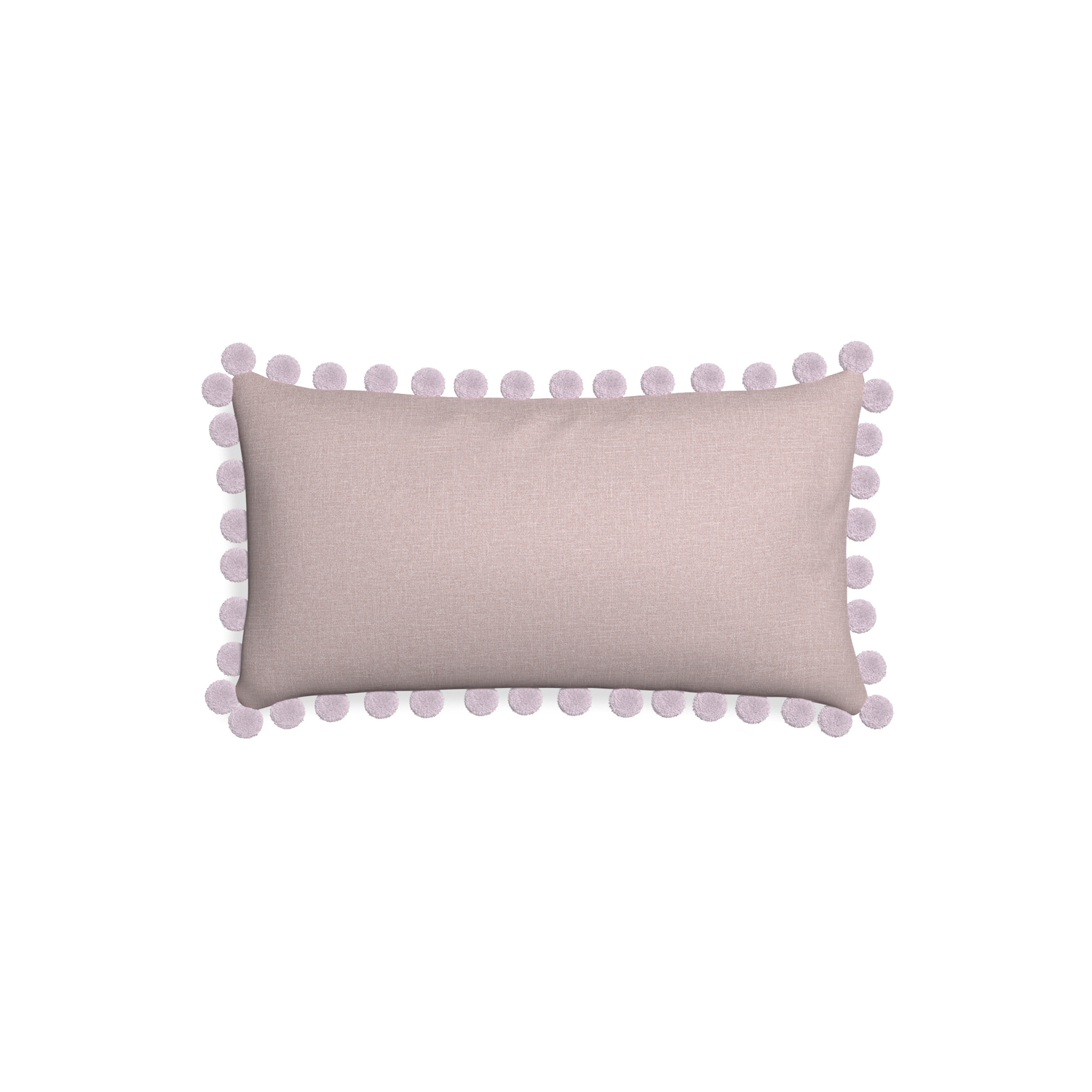 Petite-lumbar orchid custom mauve pinkpillow with l on white background