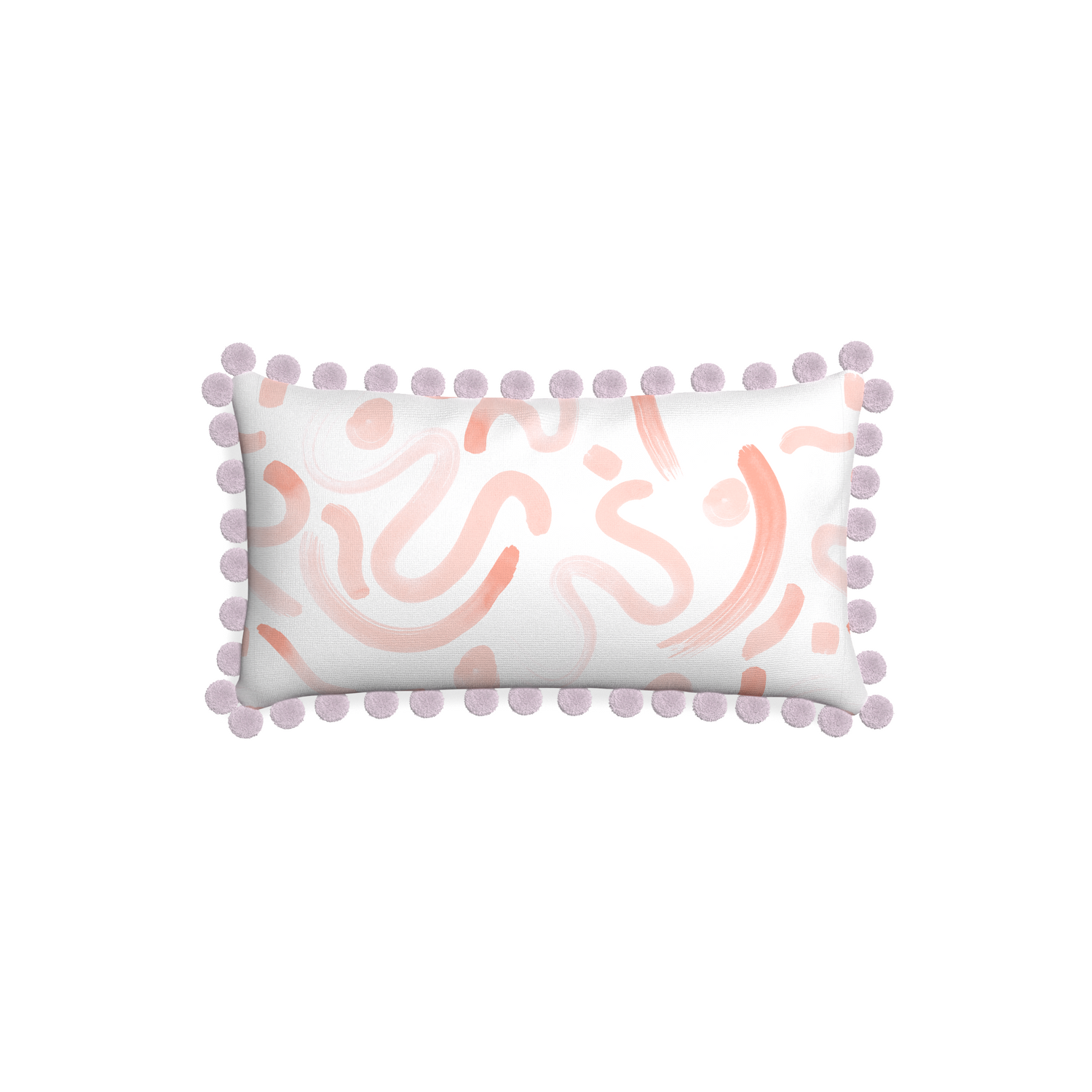Petite-lumbar hockney pink custom pink graphicpillow with l on white background
