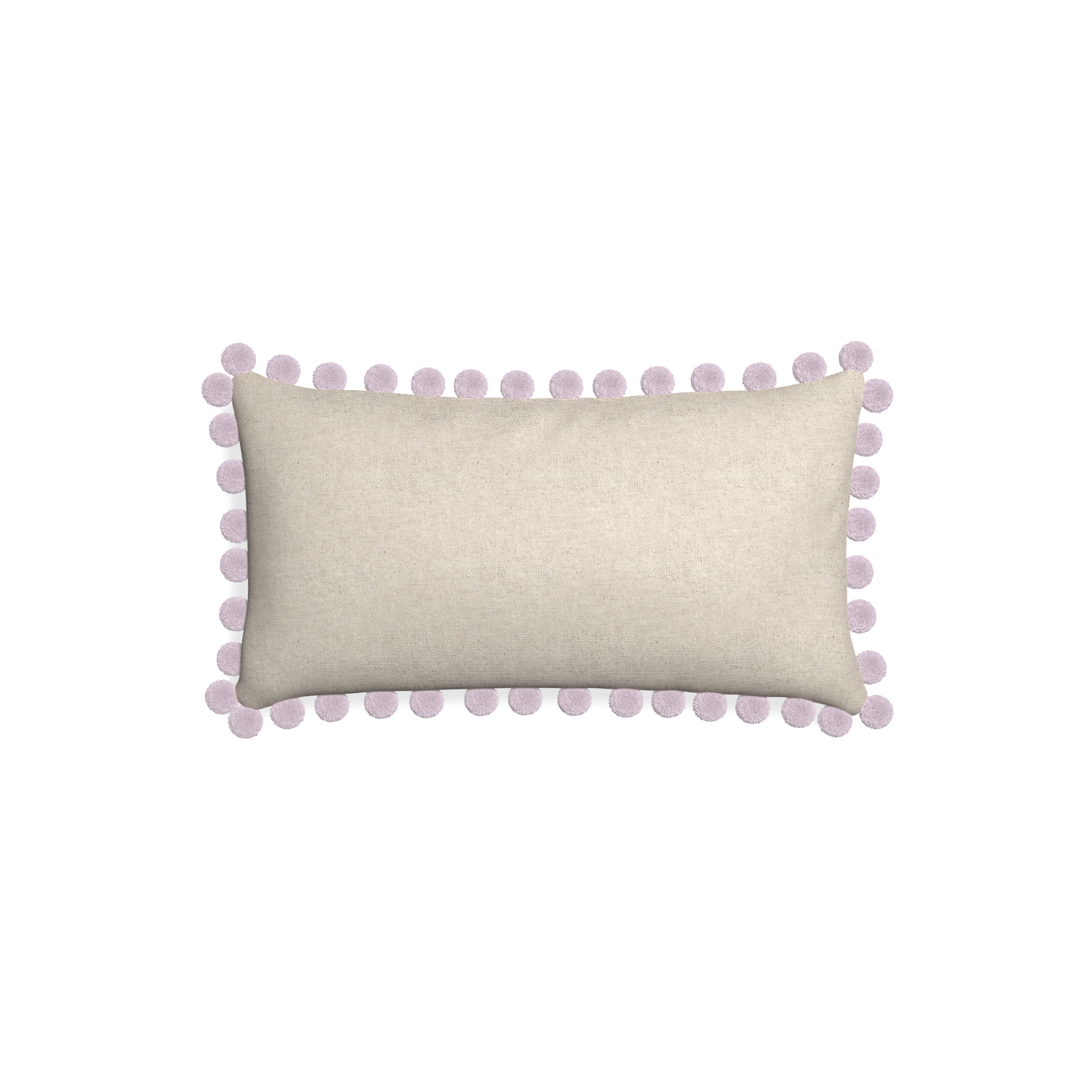 Petite-lumbar oat custom light brownpillow with l on white background