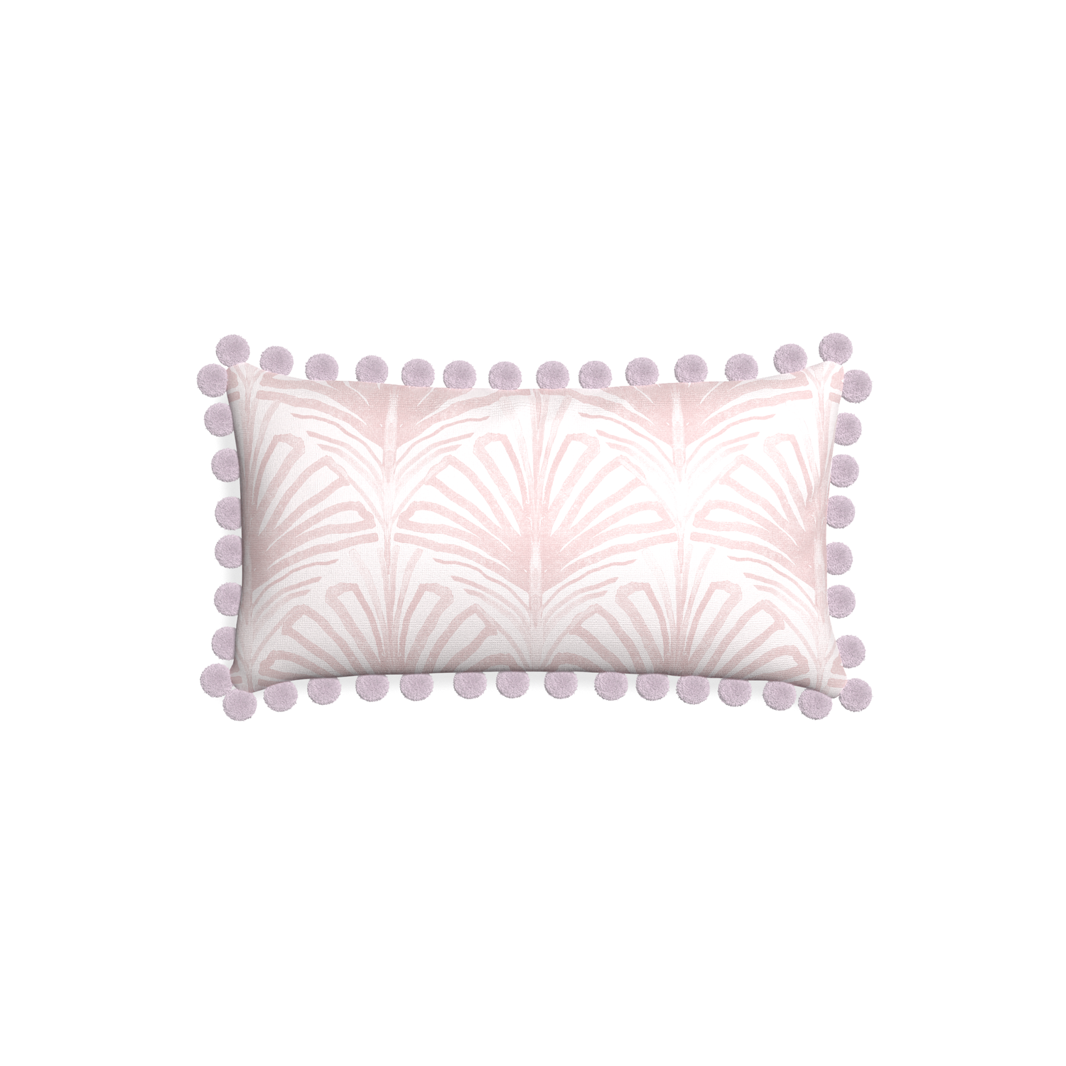 Petite-lumbar suzy rose custom rose pink palmpillow with l on white background