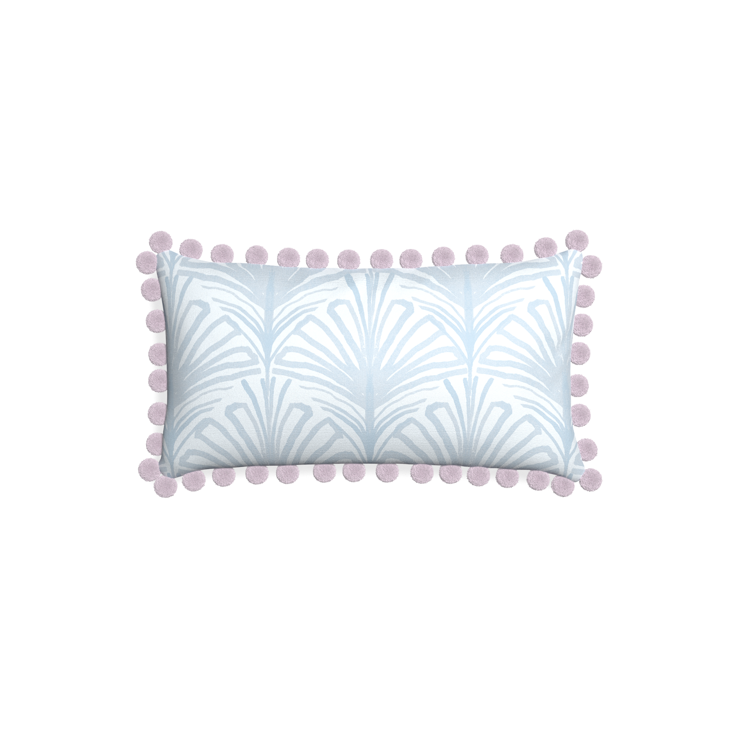 Petite-lumbar suzy sky custom sky blue palmpillow with l on white background