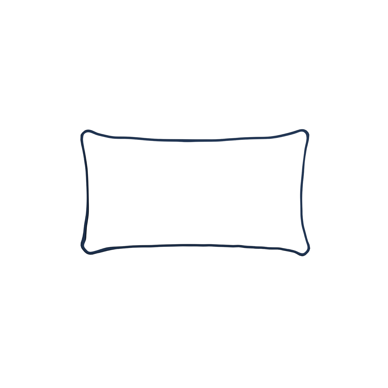 Petite-lumbar hayes sea salt custom blue geometric pillow with midnight piping on white background