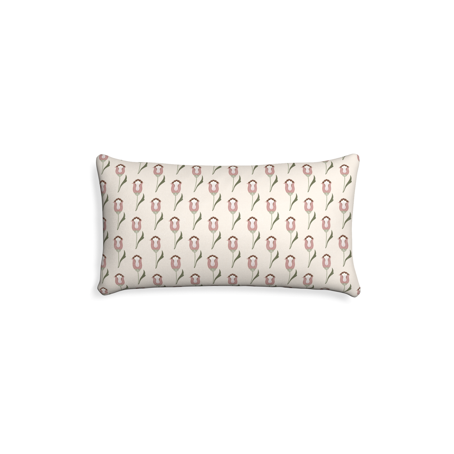 abstract floral pink lumbar pillow