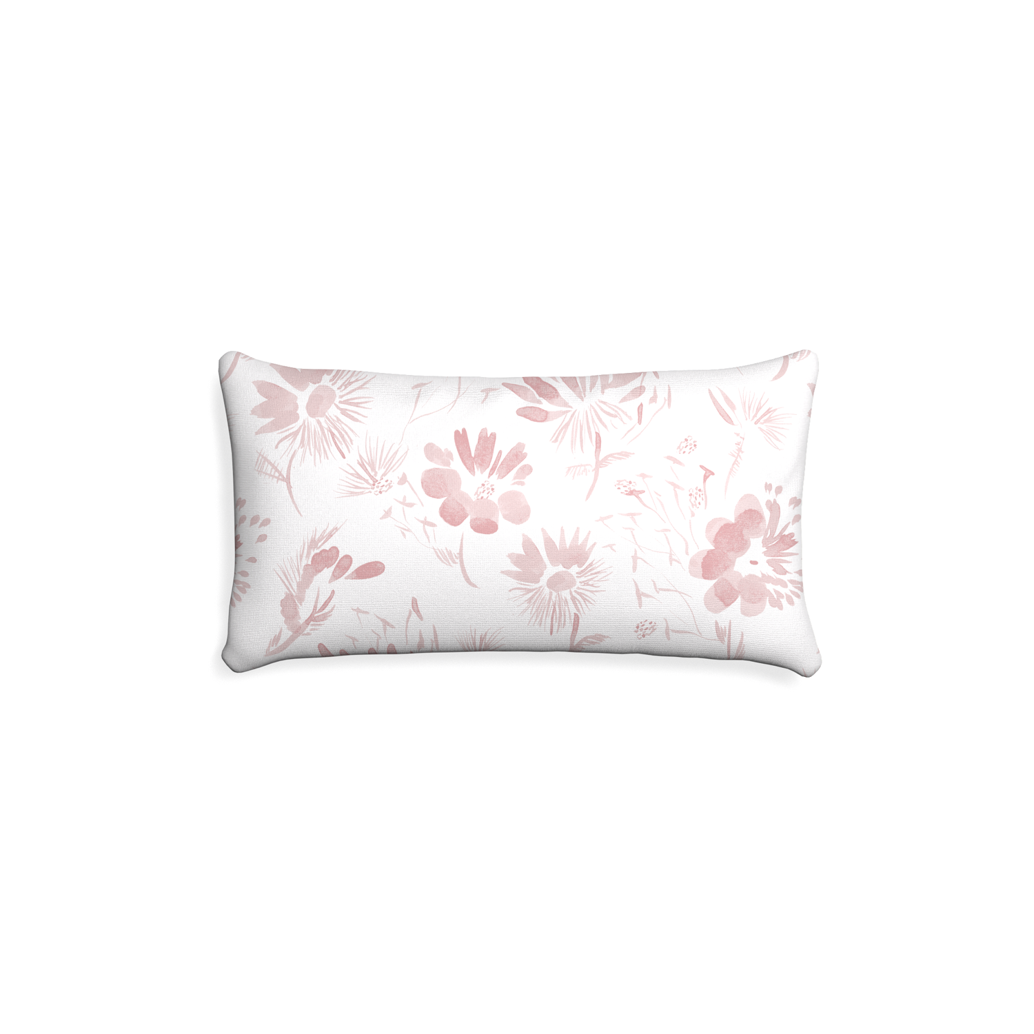Petite-lumbar blake custom pink floralpillow with none on white background