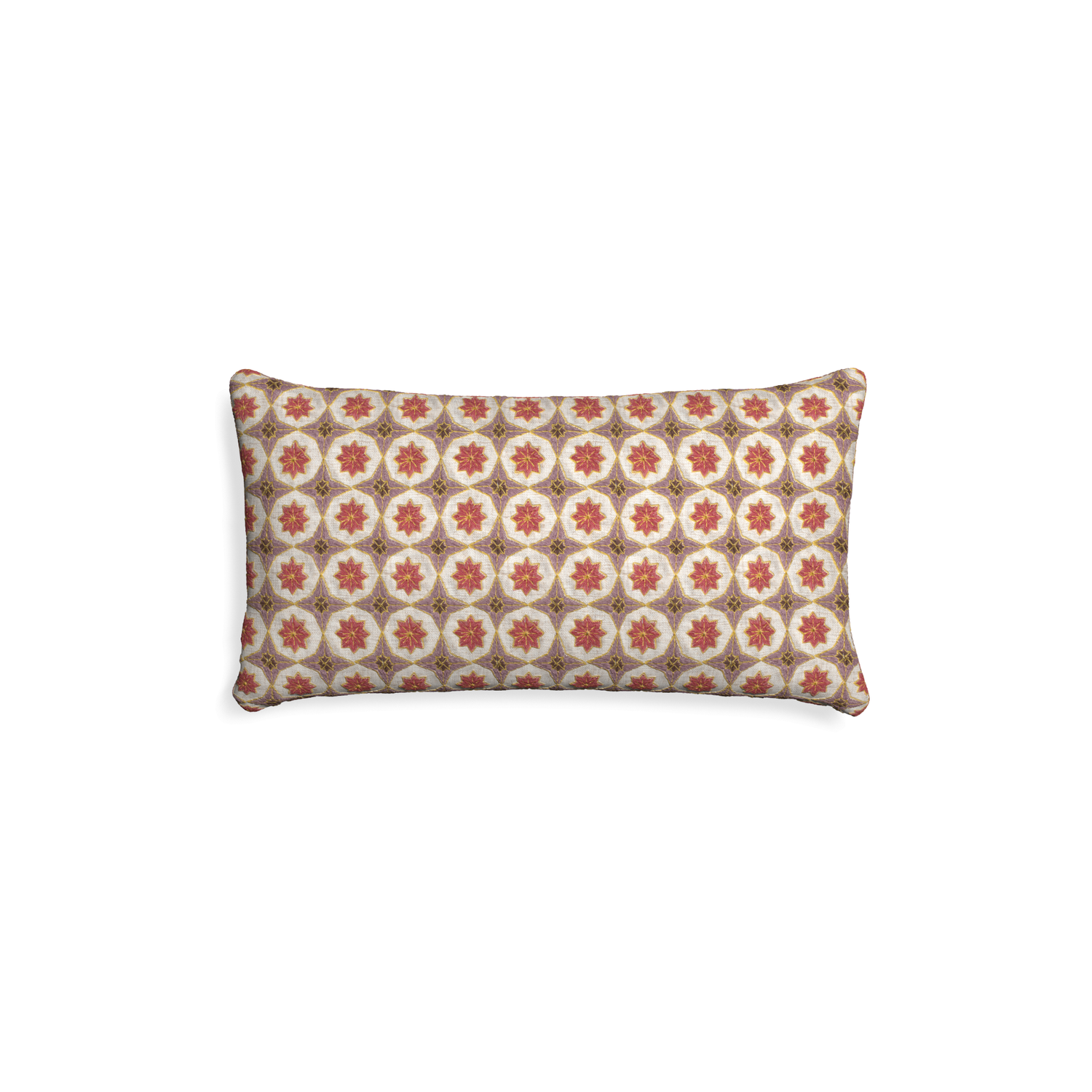 Petite-lumbar hayes coral custom coral geometricpillow with none on white background