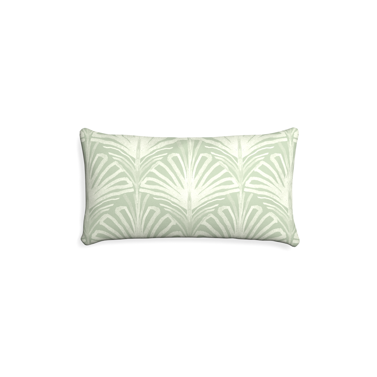 Petite-lumbar suzy sage custom sage green palmpillow with none on white background