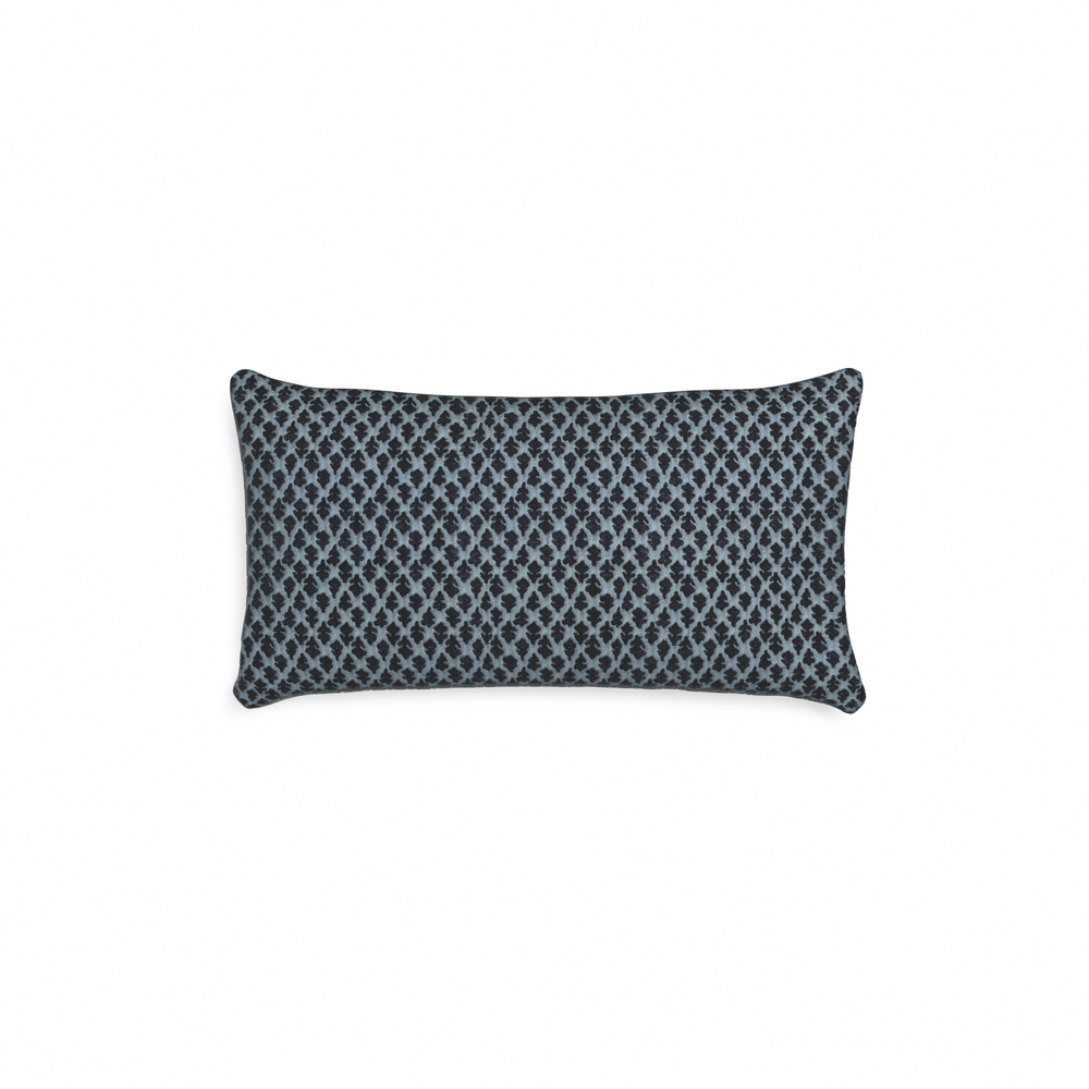 Petite-lumbar quinn aegean custom pillow with n on white background