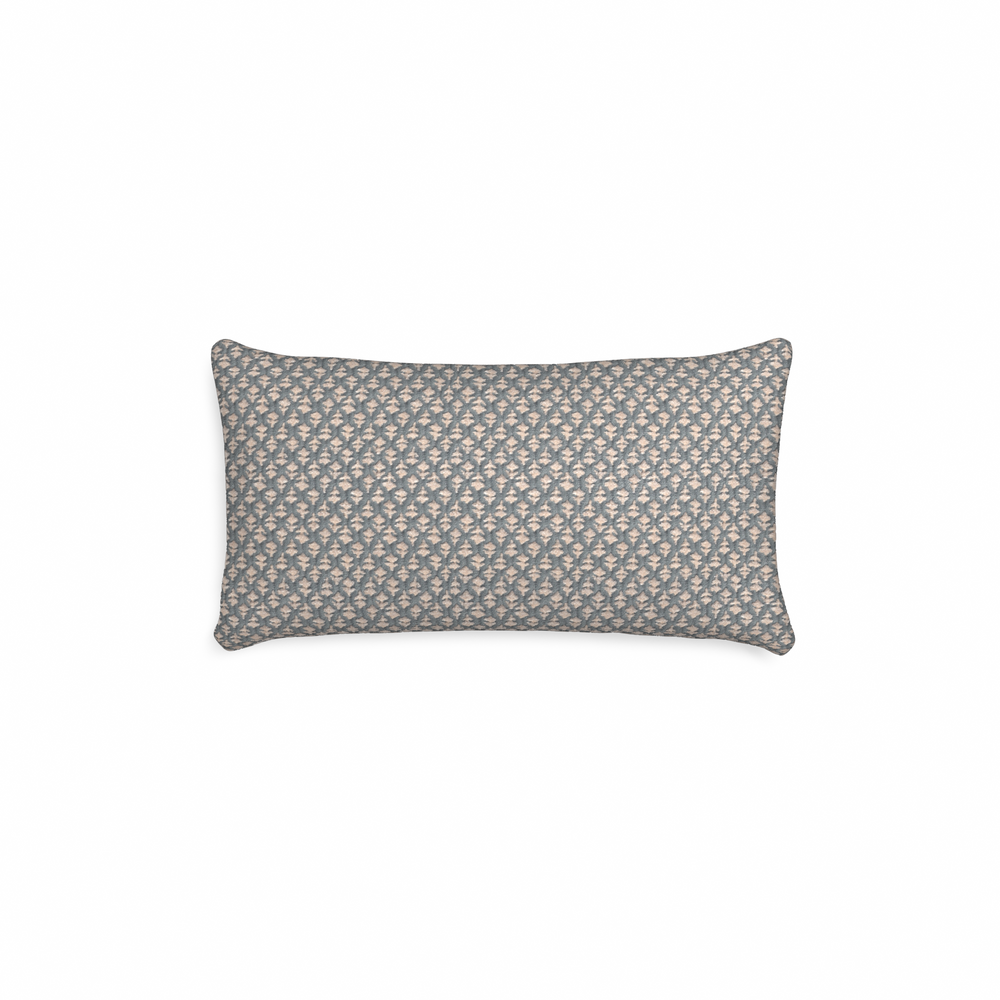 Petite-lumbar quinn steel custom pillow with n on white background