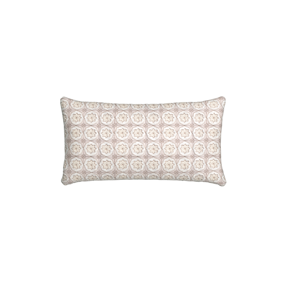 Petite-lumbar hayes almond custom pillow with n on white background