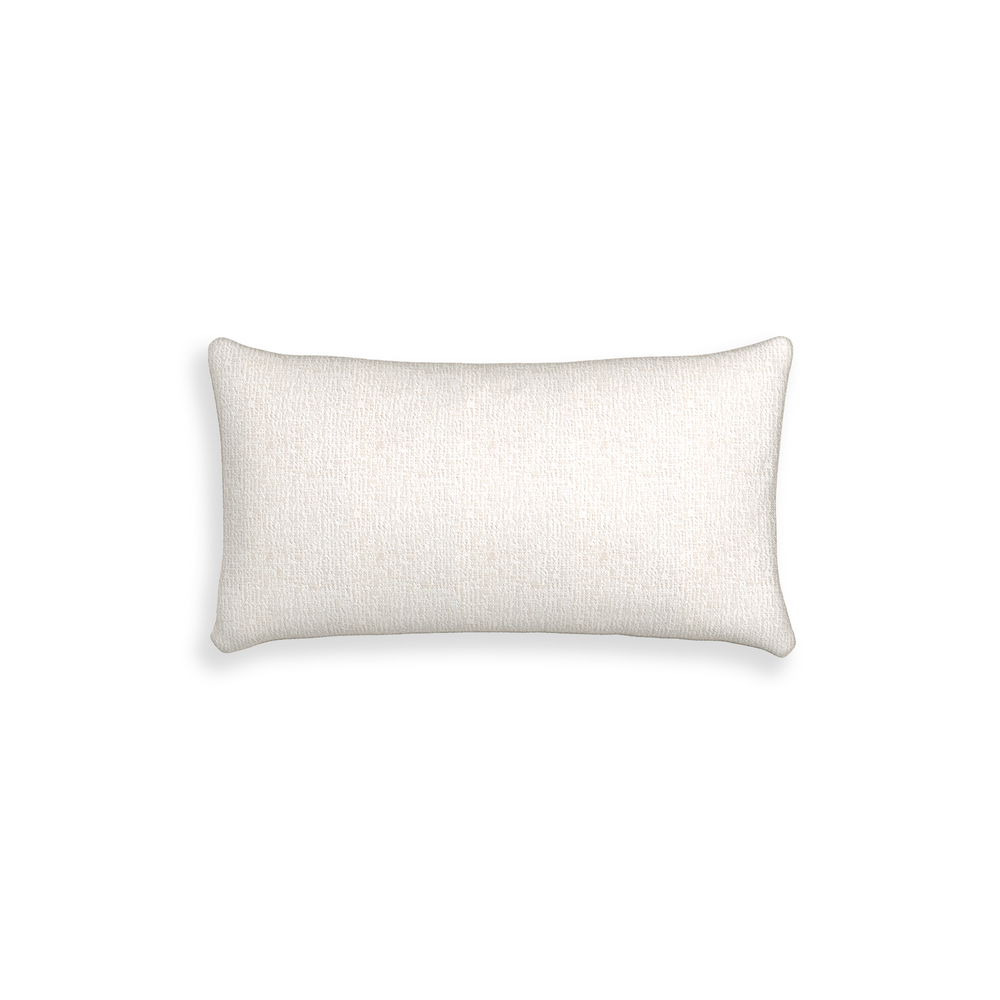 Petite-lumbar sand custom pillow with n on white background
