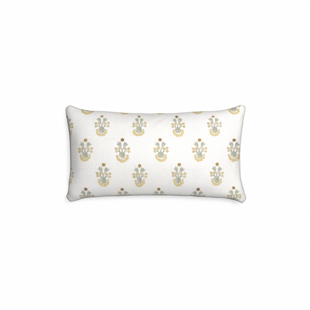 Petite-lumbar lucie chamomile custom pillow with n on white background
