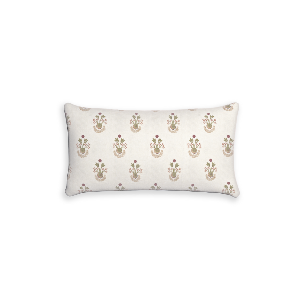 Petite-lumbar lucie clay custom pillow with n on white background