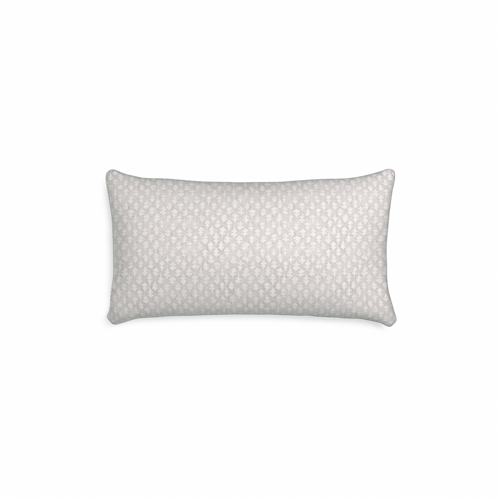 Petite-lumbar quinn wisteria custom pillow with n on white background