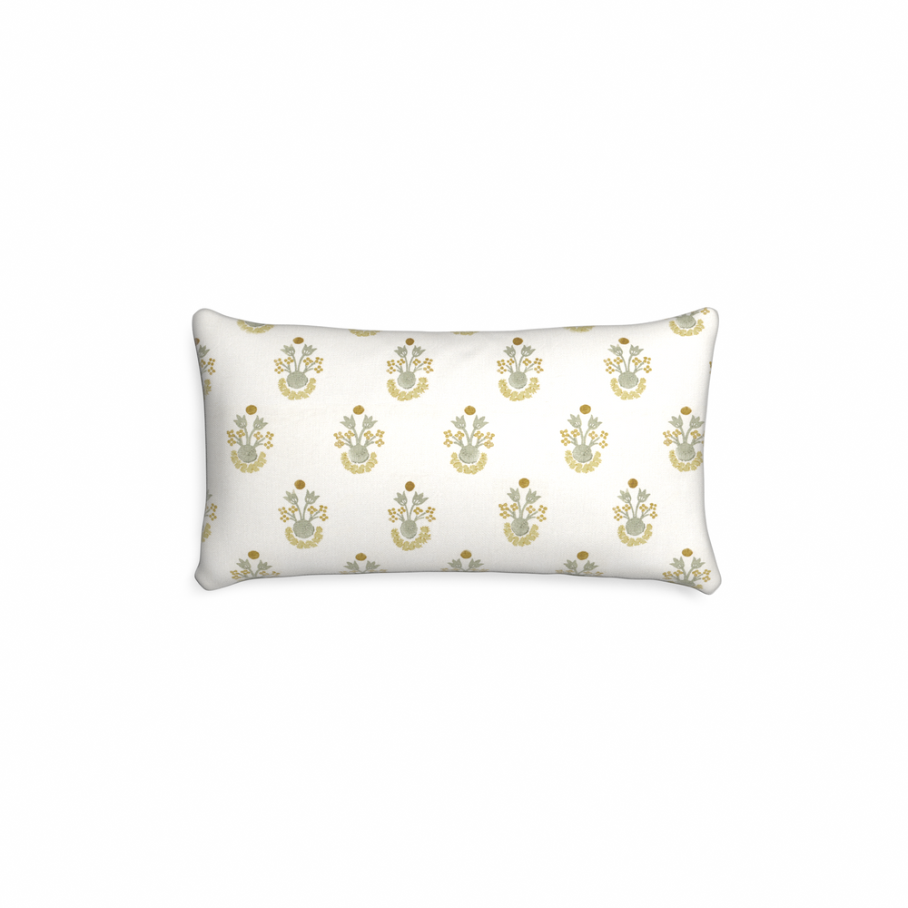 Petite-lumbar lucie chamomile custom pillow with n on white background