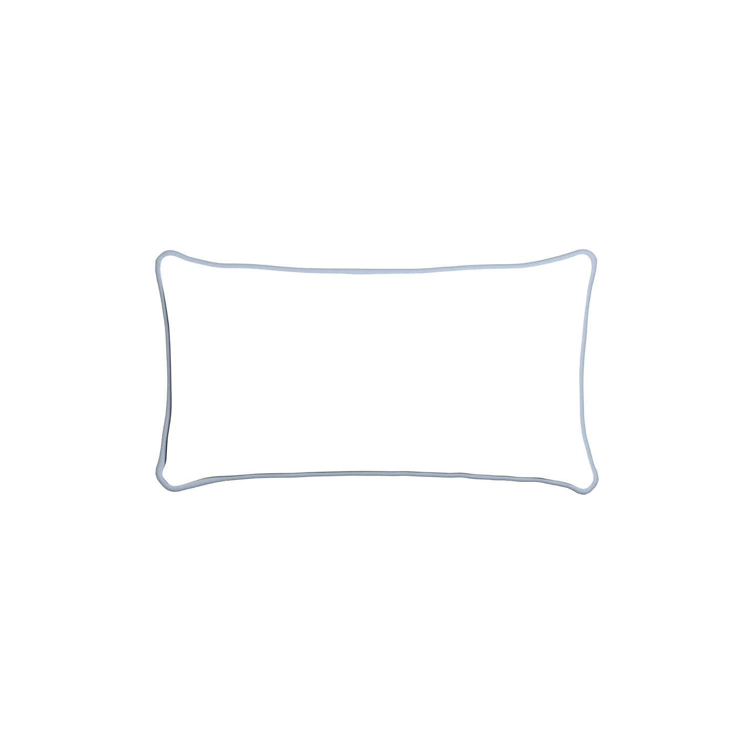 Petite-lumbar hayes sea salt custom blue geometric pillow with sky piping on white background