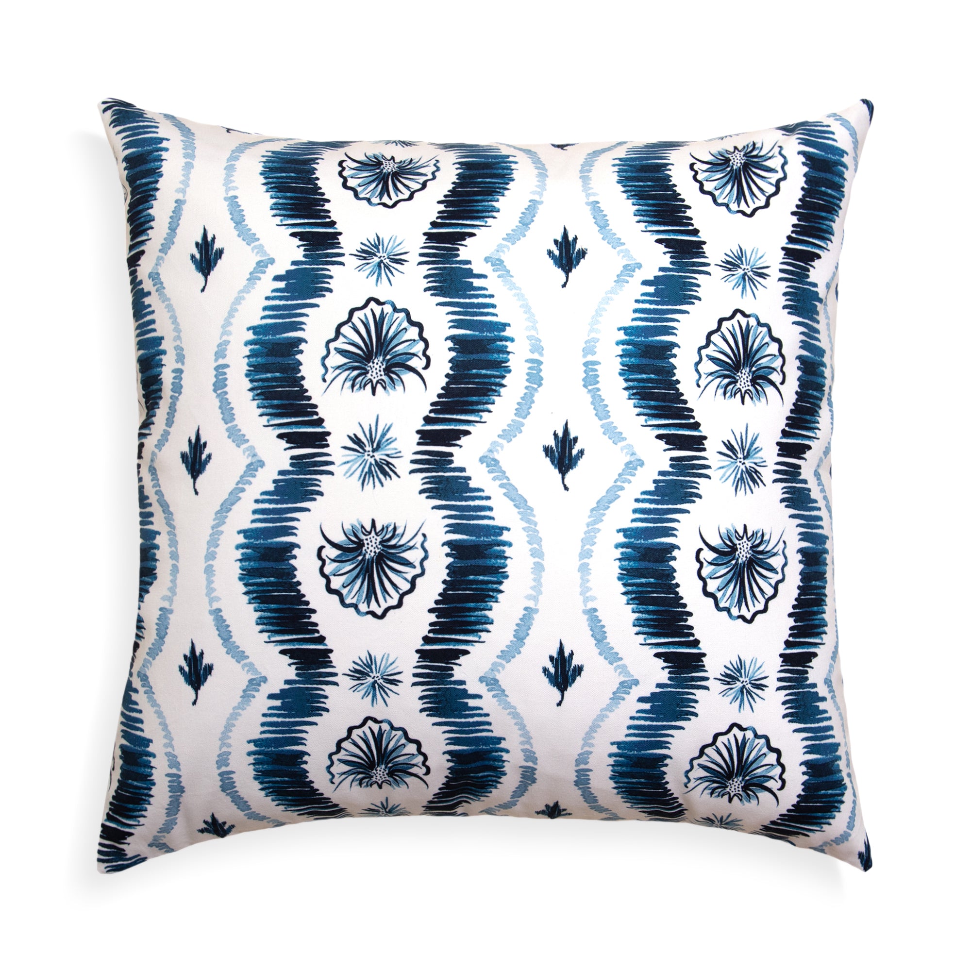 Blue ikat shop pillow cover