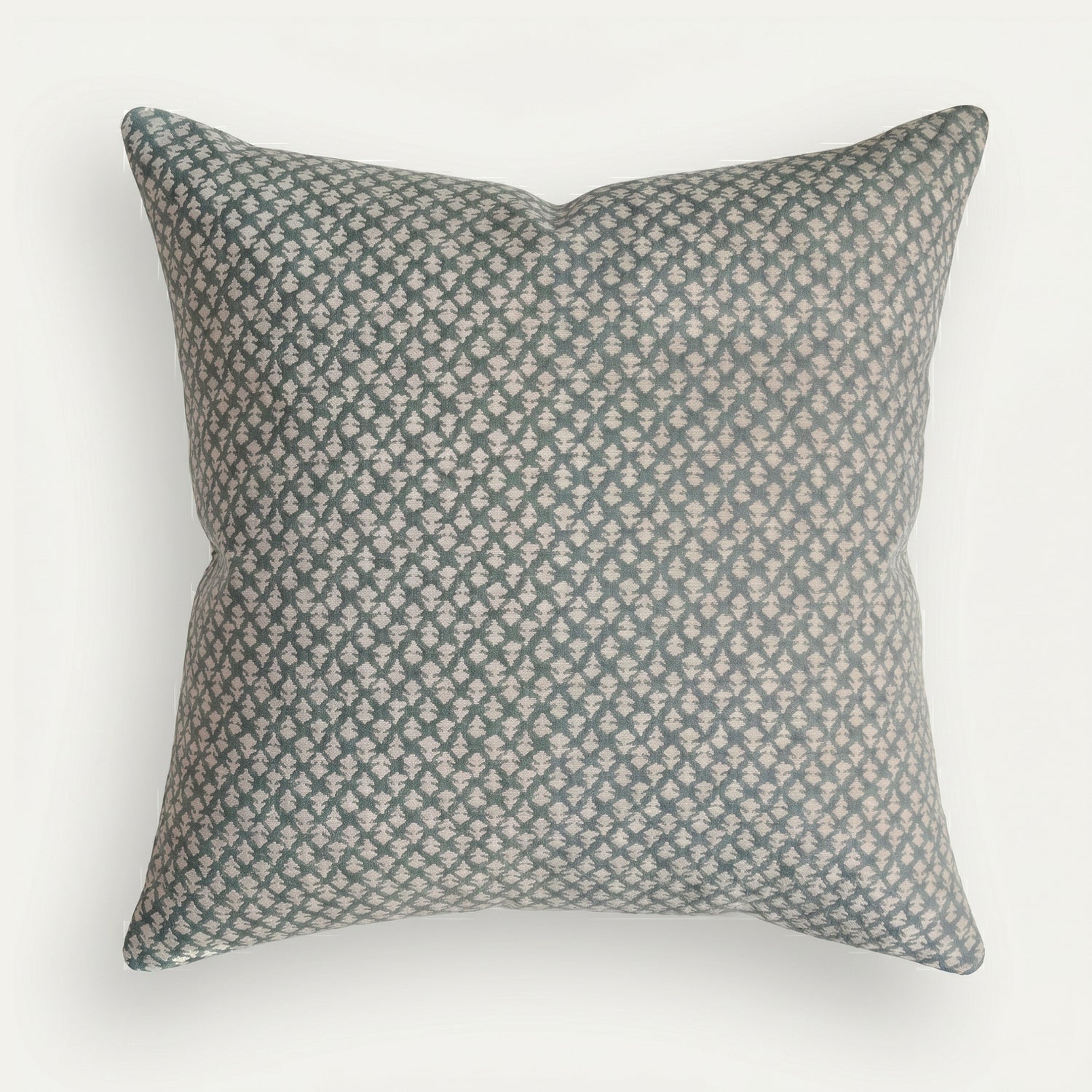 Quinn Steel decorative pillow in textured jacquard fabric, made-to-order with short lead times, crafted in the USA quality design