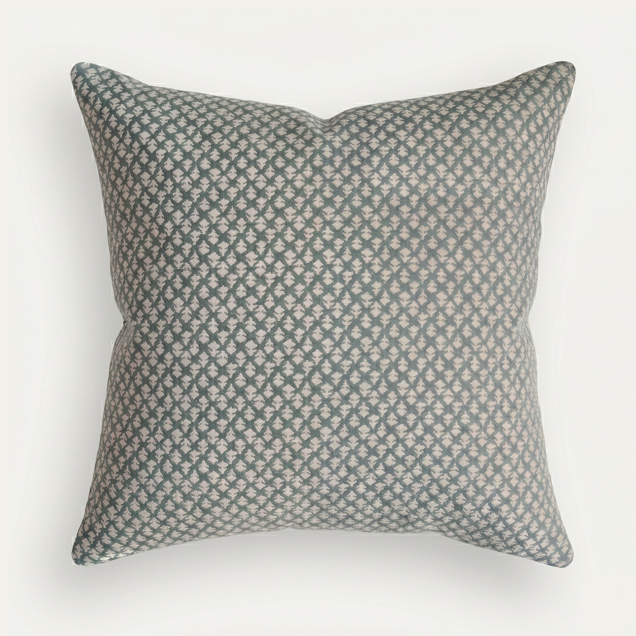 Quinn Steel decorative pillow in textured jacquard fabric, made-to-order with short lead times, crafted in the USA quality design