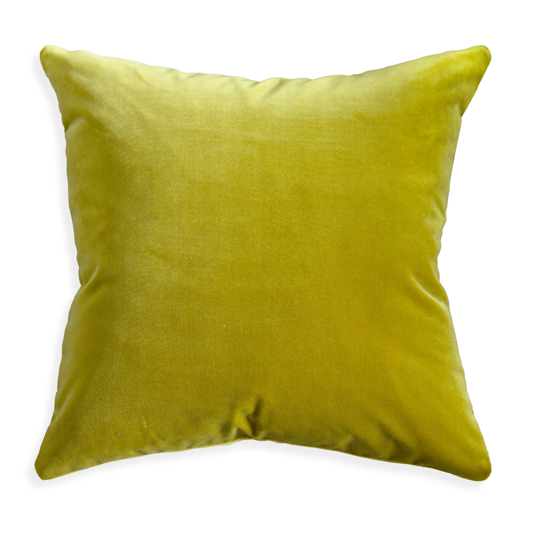 Golden chartreuse velvet pillow