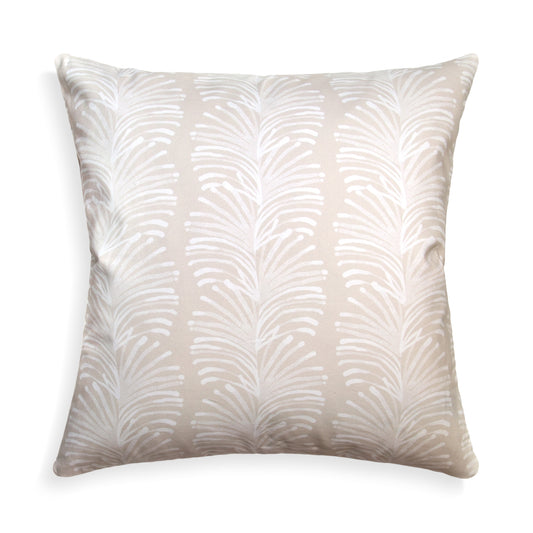 Beige Botanical Stripe Printed Pillow