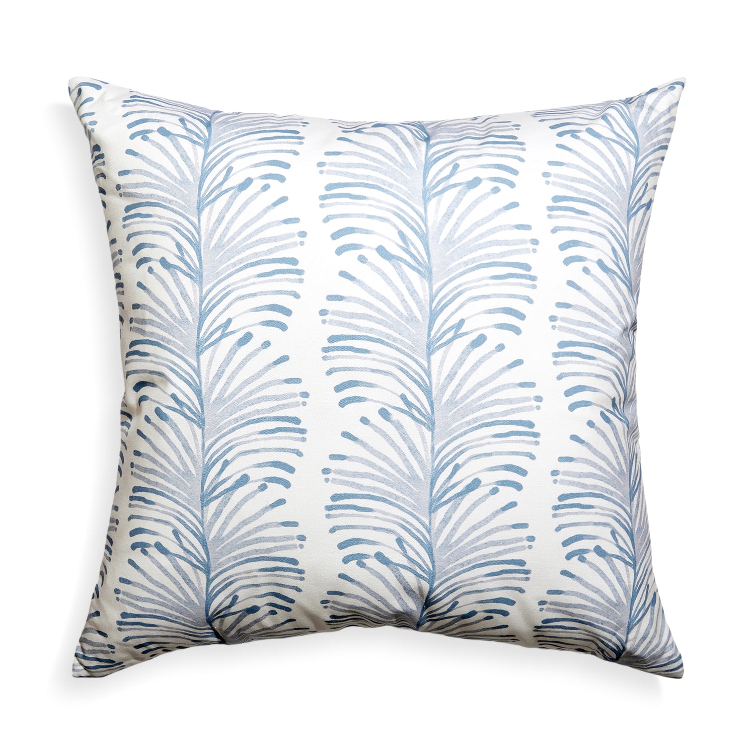 Sky Blue Botanical Stripe Printed Pillow