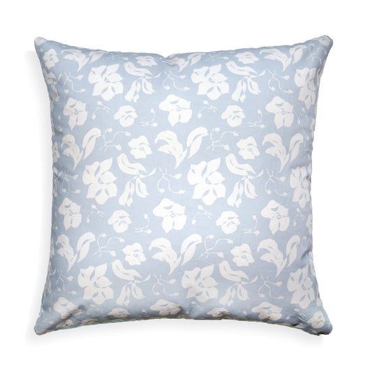 Cornflower Blue Floral Printed Pillow