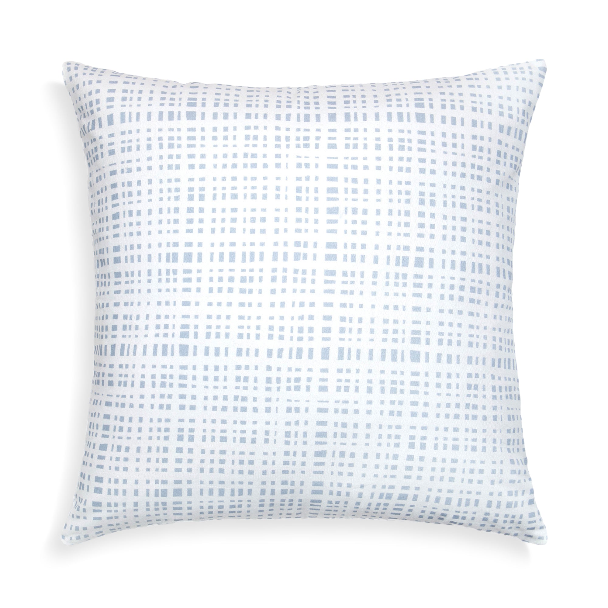 Sky Blue Gingham Printed Pillow