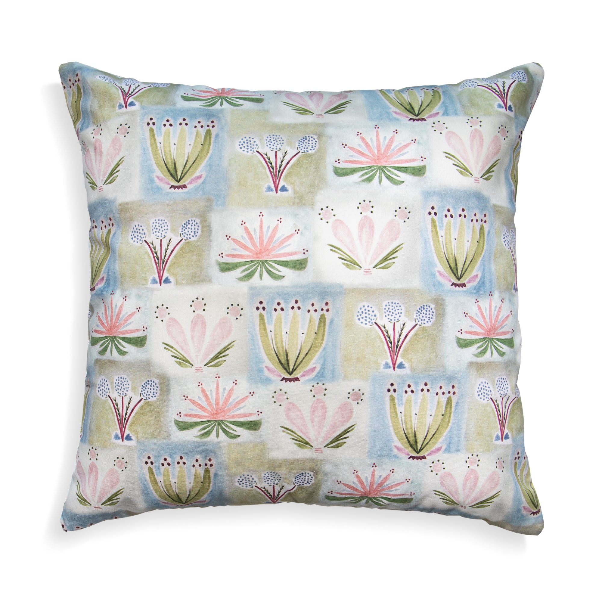 Hand-painted Floral Printed Pillow